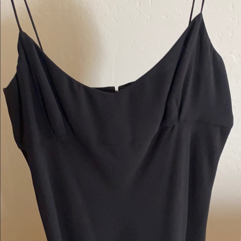 Ann Taylor black fitted 100% silk lined dress size 6 - Picture 2 of 6